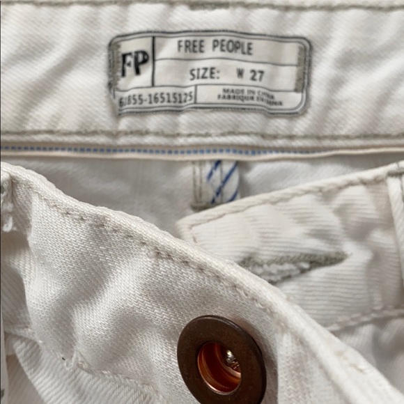Free People White Denim Cutoffs - Picture 3 of 3